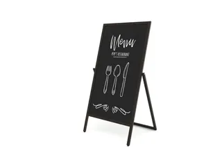 Krijtstoepbord Houten A-Bord Flip 68x140cm Zwart - 2