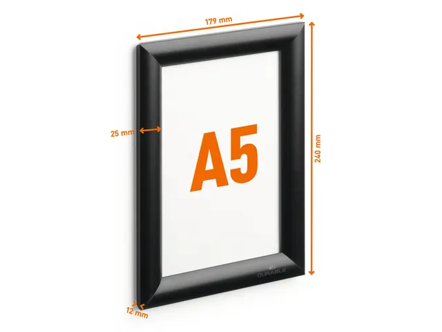 Kliklijst aluminium A5 Zwart