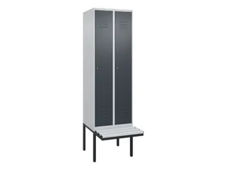 locker met bank,HxBxD 2120x600x815mm,2vak,vak B 300mm,cil.-slot - 1