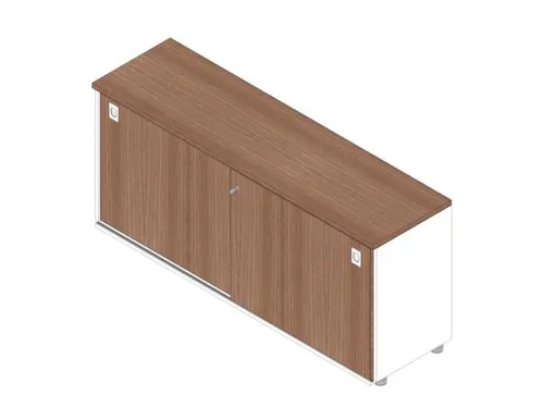 schuifdeurkast,HxBxD 730x1600x450mm,1xhouten vloer,2ordnerhoogte