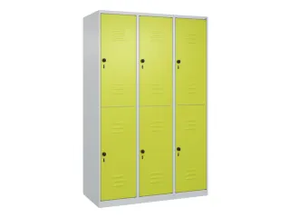 dubbeldekse locker,HxBxD 1850x1200x500mm,3x2vak.,vak B 400mm - 1