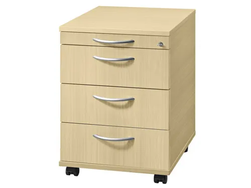 Mobiel Ladenblok Esdoorn 590x430x580mm Pennenlade 3laden Beugelgreep