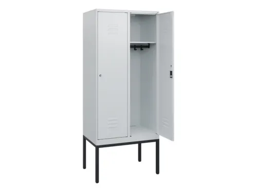 locker,HxBxD 1950x800x500mm,2vak,vak B 400mm,cil.-slot,voetonderstel