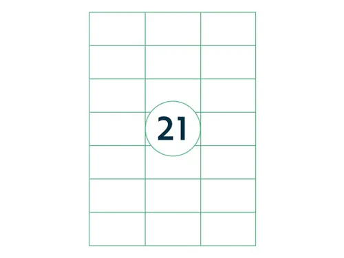 Verwijderbare Etiketten 70x42.3mm Wit Doos a 1000 Vel 42013