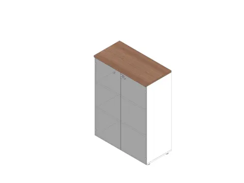 vitrinekast HxBxD 1232x900x450mm 2xhouten vloer 3 OH wit noten