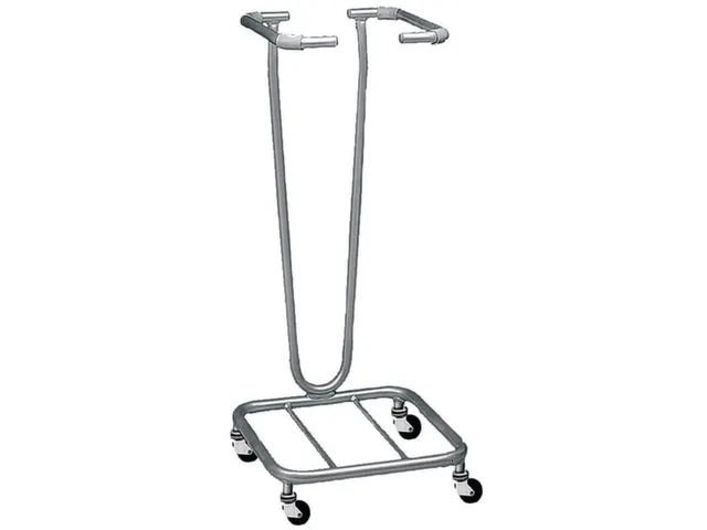 Afvalverzamelaar 1x70 Liter Afvalzak Rvs Verrijdbaar