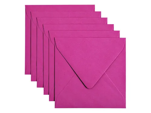 Envelop Papicolor 140x140mm Felroze Gegomd
