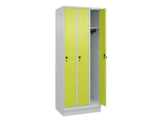 locker,HxBxD 1950x750x500mm,3vak,vak B 250mm,draaigrendel,sokkel - 2