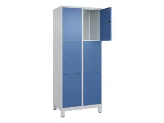 lockerkast,HxBxD 1950x800x500mm,2x3vakken,vak B 400mm,cil.-slot,voeten - 1
