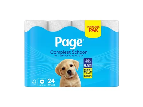 Toiletpapier Page Compleet Schoon 2-laags 140vel 24 rol wit