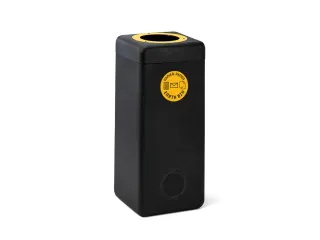 Afvalbak 60 liter EarthBin Geel zwart - 1