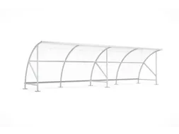 overdekte fietsenstalling,HxBxD 2290x8250x2180mm,wanden acrylglas