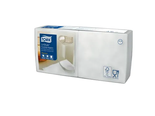 Tork Linstyle Cocktailservet Premium 1-Laags wit 23x23cm 14x100 stuks