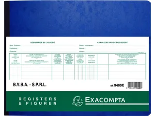 Register Piqure aandeelhouder BVBA/ SPRL 320x240mm 80vel - 1