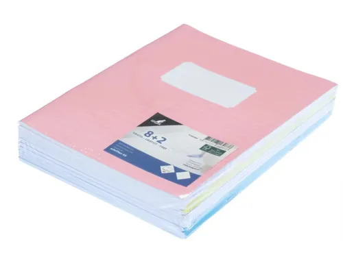 Schrift Kangaro A5 lijn pastel assorti kleuren pak a 10 stuks