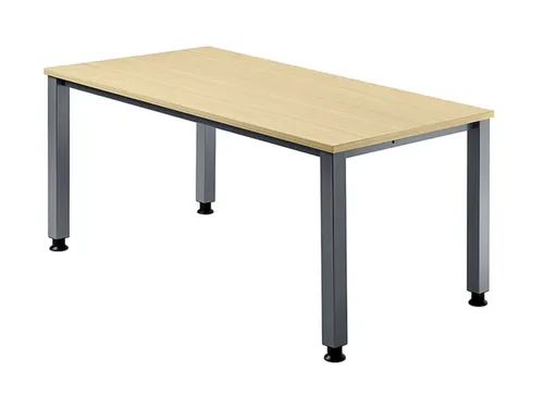 In hoogte verstelbaar bureau,HxBxD 680-760x1600x800mm,blad esdoorn