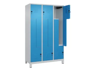 Z-garderobekast,HxBxD 1950x1200x500mm,vak B 200/400mm,draaigrendel - 2