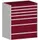 ladekast,HxBxD 1200x1050x750mm,7lade(n),lade voor zware lasten