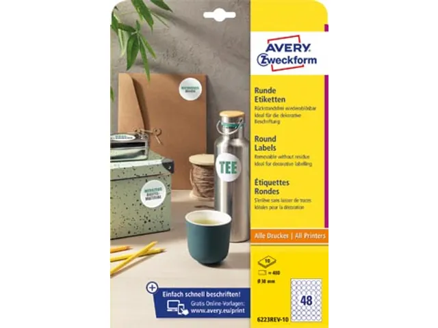 Ronde Etiketten Diameter 30 Mm Wit