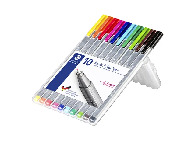Fineliner Staedtler Triplus 334 assorti 0.3mm 10 stuks