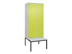 locker voor scheiding van kleding,HxBxD 2120x800x815mm,2vak