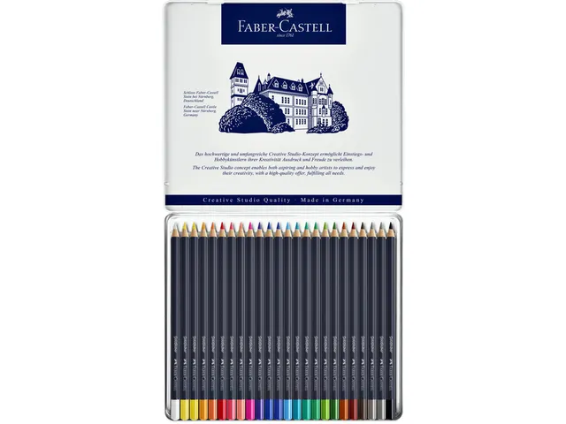 Crayons de couleur Faber-Castell Goldfaber boîte 24 pièces assorti