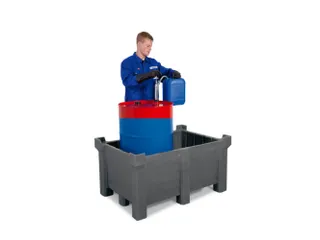 stapelbak,HxLxB 500x500x800mm,90l,PE,grijs,Wanden gesloten - 1
