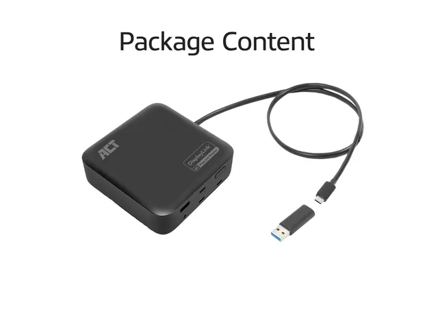 Dockingstation ACT USB-C Dual Monitor met Power Delivery