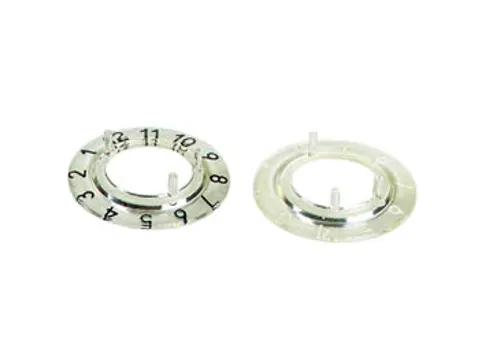 Wijzerplaat Voor 21mm Knop (Transparant - WIT 12 Cijfers)