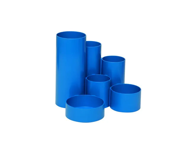 MAULtubo pennenbak 6 vaks Ø15x12,5cm Blauw 85% recycling