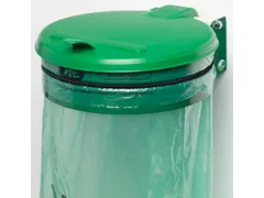 Afvalverzamelaar 120 Liter Wand Plaatstaal Kunststof Deksel Groen