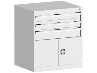 ladekast HxBxD 900x800x525mm 3laden RAL7035 - 2