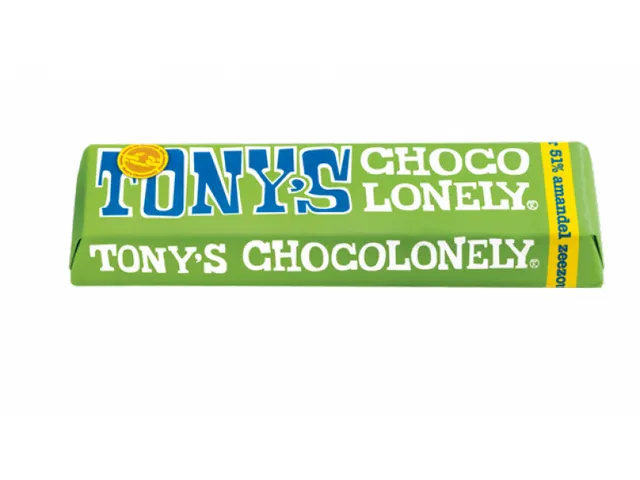 Chocolade Tony's Chocolonely reep 47gr amandel zeezout