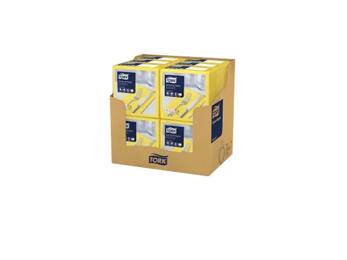 Tork 470252 Soft Dinnerservet 3-laags geel 39x39cm