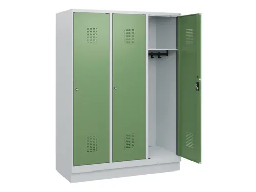 schoollocker,HxBxD 1630x1200x500mm,3vak,vak B 400mm,cil.-slot,sokkel