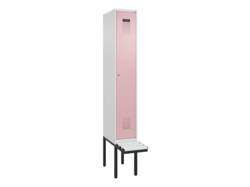 locker met bank,voor scheiding van kleding,HxBxD 2120x300x815mm,1vak