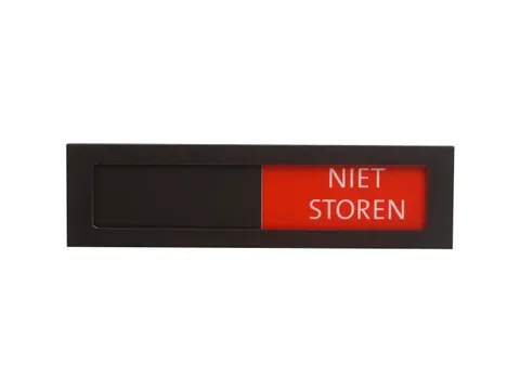 Premium Schuifbord Zwart Niet Storen Groen Rood 150x40mm