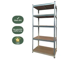 Stellingkast 5 Planken 180x90x40cm - 5