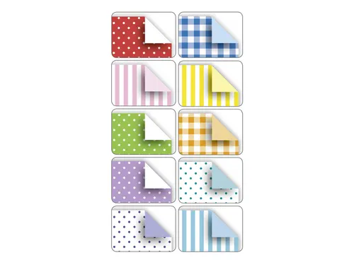 Vouwblaadjes Folia 80gr 20x20cm 50 vel 2-zijdig 10 basics designs