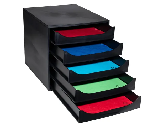 Ladenblok Ecobox 5 Laden A4+ Zwart
