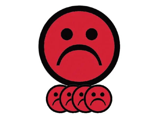 Magneet smiley 25mm emotie bedroefd rood 5 stuks