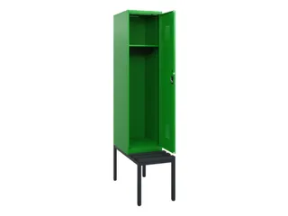 locker met bank,HxBxD 1950x400x815mm,1vak,vak B 400mm,cilinderslot - 1
