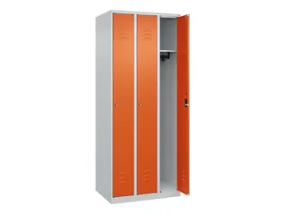 locker,HxBxD 1850x750x500mm,3vak,vak B 250mm,cil.-slot,staand op vloer - 2