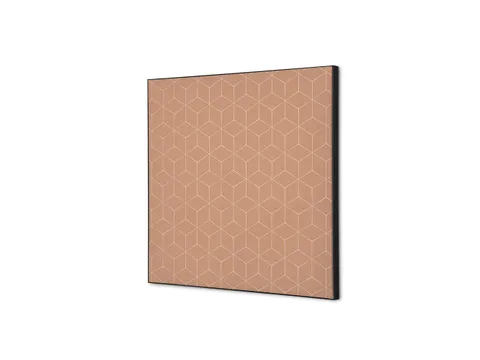 Wanddecoratie Textiel Set 40x40cm Hexagon Beige
