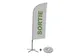 Drapeau de plage Alu Wind Set complet Impression "SORTIE" Gris