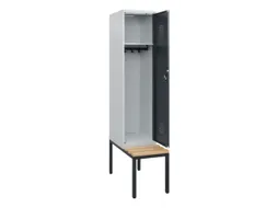 locker met bank,HxBxD 1950x400x815mm,1vak,vak B 400mm,cilinderslot