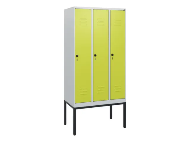 locker,HxBxD 1950x900x500mm,3vak,vak B 300mm,draaigrendel
