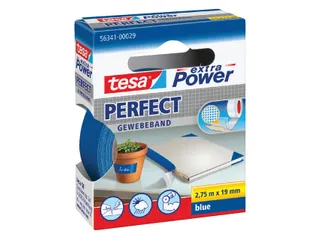 Plakband Tesa textiel 19mmx2.75m blauw - 1