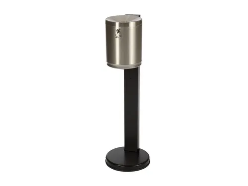 Staande asbak van RVS,H 825mm,RVS