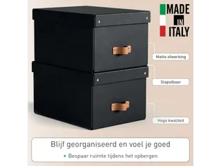 Leitz Puro Opbergdoos met deksel medium 17L set van 2 zwart - 9